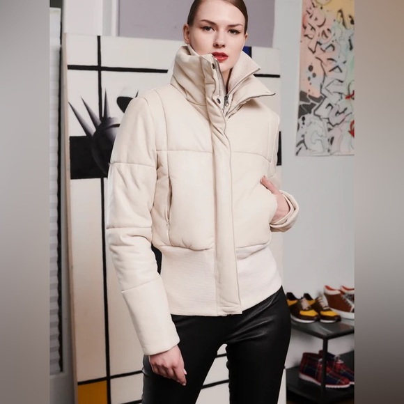 New Women’s JAKETT Leather Puffer Jacket By Giacca Lusso!🔥🔥🔥 - Picture 16 of 16